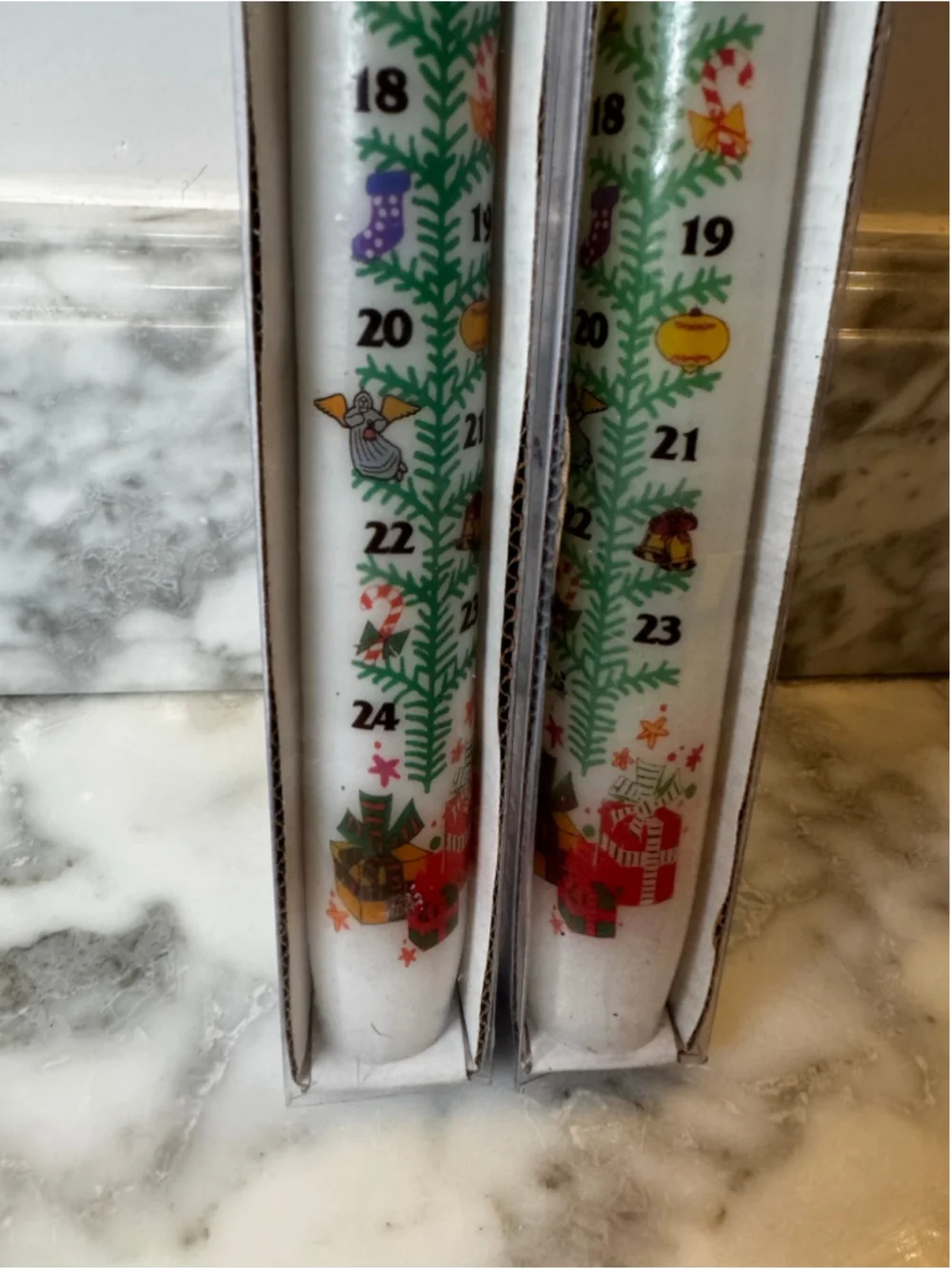 Biedermann & Sons Advent Taper Candles Countdown 1–24 Christmas Set